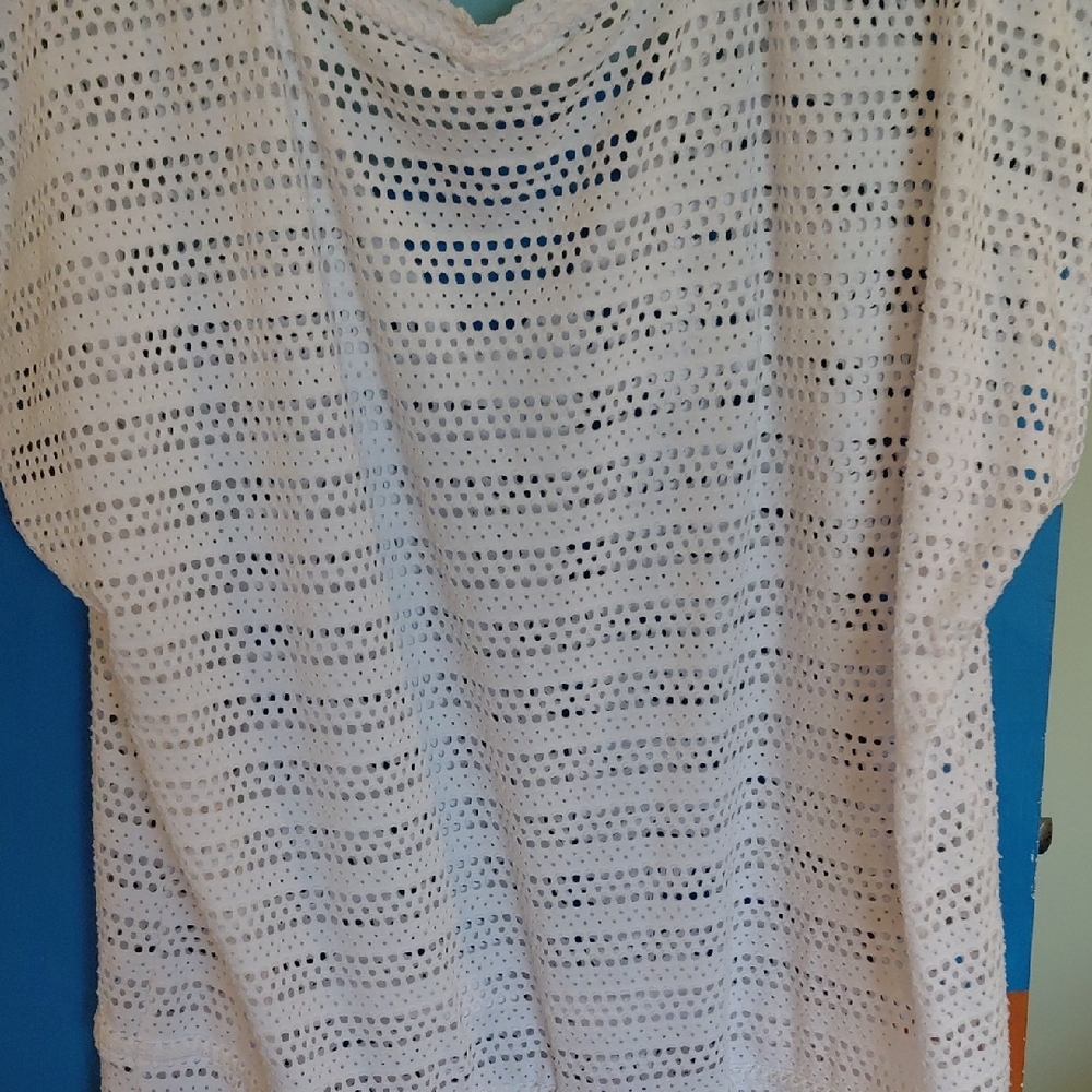 Calvin Klein Collection White Crochet Swim Coverup - Picture 7 of 9